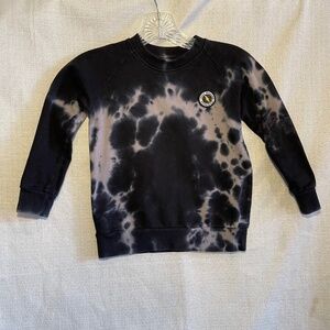 tiny bear tie dye long sleeve pullover sweater